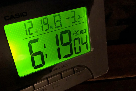 氷点下の温度計